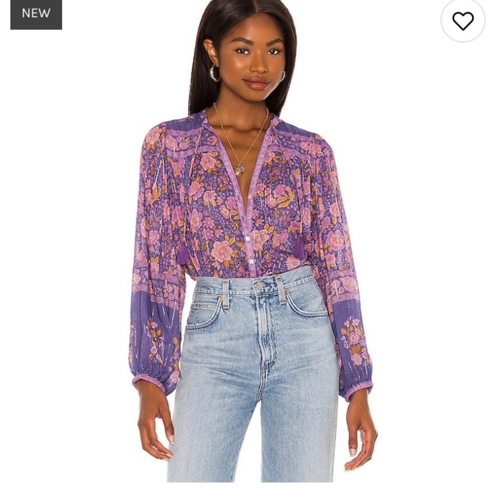 💜 FOUND Spell Revolve Juniper Blouse M violet🧡🤞